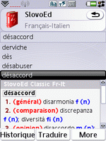 SlovoEd Classic French-Italian & Italian-French dictionary for UIQ 3.0