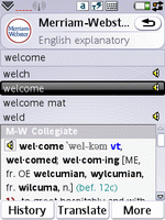 Merriam-Webster Collegiate dictionary for UIQ 3.0