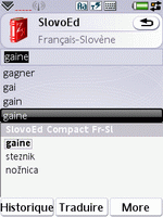 SlovoEd Compact French-Slovenian & Slovenian-French dictionary for UIQ 3.0