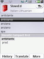 SlovoEd Compact Italian-Lithuanian & Lithuanian-Italian dictionary for UIQ 3.0