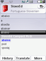 SlovoEd Compact Portuguese-Slovenian & Slovenian-Portuguese dictionary for UIQ 3.0