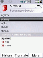 SlovoEd Compact Portuguese-Swedish & Swedish-Portuguese dictionary for UIQ 3.0