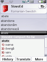 SlovoEd Compact Romanian-Swedish & Swedish-Romanian dictionary for UIQ 3.0