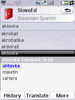 SlovoEd Compact Slovenian-Spanish & Spanish-Slovenian dictionary for UIQ 3.0