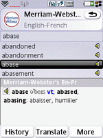 Merriam-Webster English-French & French-English dictionary for UIQ 3.0
