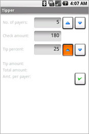 Increasing Tip Percentage in Tipper for Android