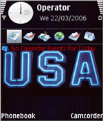 Neon Blue USA Theme Free Flash Lite Screensaver