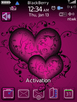 Blackberry Flip ZEN Theme: Vintage Hearts