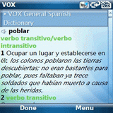 VOX General Spanish dictionary