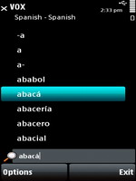 VOX General Spanish dictionary for Symbian S60