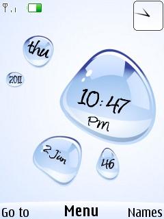 Water Drops Clock
