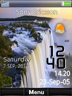 waterfall live clock