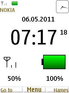 White Battery Clock