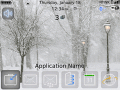 8520 Blackberry ZEN Theme: Winter in the Park Animated