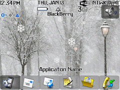 8800 Blackberry Zen Theme: Winter in the Park Animated