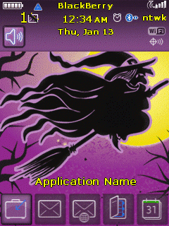 Blackberry Flip ZEN Theme: Witching Hour Animated