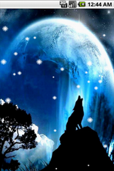Wolf Night Moon Live Wallpaper