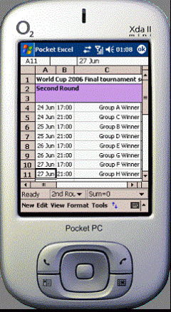 Simplified World Cup 2006 Calendar in Excel