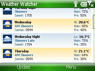 Weather Watcher Mobile Smartphone