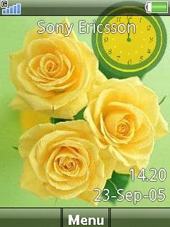 Yellow Flowers Clock