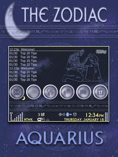 The Zodiac Zen w/Hidden Today (Aquarius) 9700/Bold BlackBerry Theme