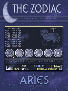 The Zodiac Zen w/Hidden Today (Aries) 9700/Bold BlackBerry Theme